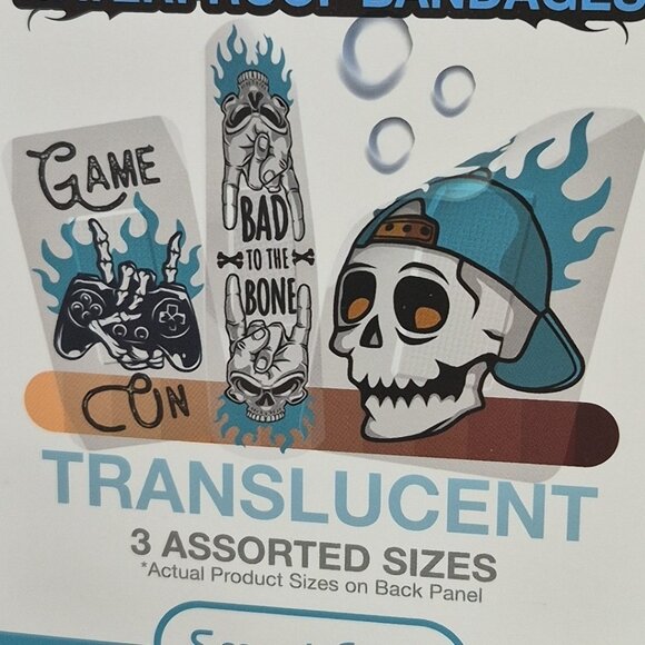 2 Boxes- Smart Care Teal Tattoo Style Translucent Waterproof Adhesive Bandages - Picture 2 of 5